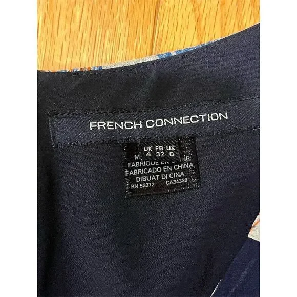 French Connection Women's Floral Fit & Flare Dress Size 0 Multicolor - Picture 3 of 4